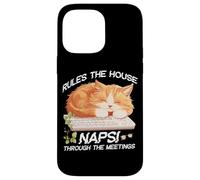 RULES THE HOUSE NAPS THROUGH THE MEETINGS Carcasa para iPhone 14 Pro Max