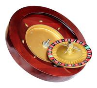 Ruleta de Casino, Juego de Ruleta Madera 20" Alto Brillo y Calidad Casino. Rodamientos precisión, Menor desalineación, rotación más Realista, Ideal for una Noche Juegos en casa o Fiesta un Club