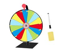 Ruleta de La Suerte, Rueda de la Fortuna de Juguete, Ruleta de Juego con Soporte Que Puede Escribir y Limpiar con Pluma Borrable, 15 Tragamonedas