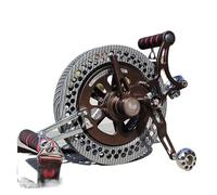 Ruleta para Cometas, Bobinadora Profesional Grande de 10,6 Pulgadas, for Exteriores, con Freno silencioso y Rueda antirretroceso(Grey)
