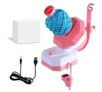 Rulos eléctricos - Automático Yarn Winder, lana, bobinador de bolas, bobinador de hilo para ganchillo con velocidad continua, ayudante ideal para los amantes del punto (rosa)