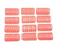 Rulos Para El Pelo 12 unids/set rizador de pelo rosa, Clips de agarre grande, rulos, peluquería DIY, herramientas de belleza for estilizar el cabello 20mm 26mm 32mm 36mm 40mm Rulos Flexibles Para Riza