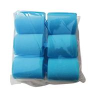 rulos para el pelo 6 uds., cojín de espuma esponja suave, rulos for el cabello, for peluquería, barbero, rizos DIY, Kit, herramientas peinado for hogar Rizadores de Cabello Flequillo(Blue,2.0cm)
