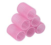 rulos para el pelo 6 unids/pack herramientas de estilismo rodillos pelo sin calor tipo autoadhesivo rizadores salón tamaño Jumbo peluquería pegajosos Rizadores de Cabello Flequillo(Pink)