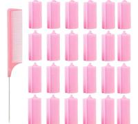 Rulos para el Pelo - Conjunto de 25 piezas de Rulos Flexibles y Peine para Cabello - Rulos de Espuma para Dormir y Estilizar el Pelo, sin Calor, Ideal para Cabello Mediano y Largo