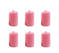 Rulos Pelo 6 uds esponja mágica suave rodillos for el cabello de espuma DIY Kit herramientas peluquería mujeres estilismo no daña rizadores sin calor(Pink,3.0x7CM)