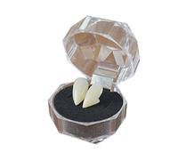 Ruluti 1 Par De Colmillos del Vampiro, Colmillos De Vampiro Personalizada Dentaduras Dientes Falsos para Partido De Cosplay De Accesorios De Halloween Partido De Los Accesorios (15 Mm)
