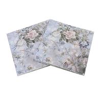 Ruluti 1bag / 20pcs Característica Impresa Napkins Papel Rosa para Eventos Y Fiesta DIY Decoración Artesanía Mesa Mesa Decoupage Servilleta