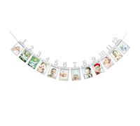 Ruluti Birthday Baby Photo Banner 12 Month Baby 1st One Year Newborn Garland Monthly Milestone Photograph Bunting Garland