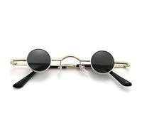Ruluti Small Retro Vintage Style Lennon Round Metal Circle Sunglasses for Women Men