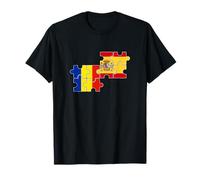 Rumania España Bandera Español Rumano Camiseta