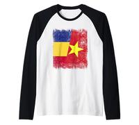 Rumania Vietnam Media Bandera Rumana Vietnamita Historia Camiseta Manga Raglan