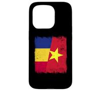 Rumania Vietnam Media Bandera Rumana Vietnamita Historia Carcasa para iPhone 15 Pro