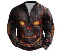 RUMAOZIA Berserker Sudadera vikinga para hombre con estampado 3D, mitología nórdica, runas de longitud media, sudadera con capucha y proverbios, cosplay, sudadera con capucha Walhalla, sudadera con
