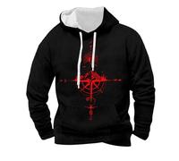 RUMAOZIA Berserker Sudadera vikinga para hombre con estampado 3D, mitología nórdica, runas de longitud media, sudadera con capucha y proverbios, cosplay, sudadera con capucha Walhalla, sudadera con