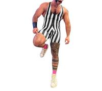 RUMAOZIA Body de lucha libre para hombre, uniforme de lucha libre, corte ajustado, traje deportivo de una pieza, sin mangas, camiseta de lucha activa para levantamiento de pesas, Negro , 3XL