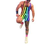 RUMAOZIA Body de lucha libre para hombre, uniforme de lucha libre, corte ajustado, traje deportivo de una pieza, sin mangas, camiseta de lucha activa para levantamiento de pesas, morado, L