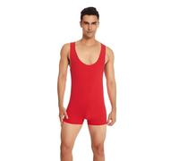 RUMAOZIA Body para hombre Bodywear Traje entero Bodysuit para hombre Bodysuit de una pieza Camiseta interior de manga corta Ropa interior de ajuste Slim Sport Bodysuit sin mangas Active Wrestling