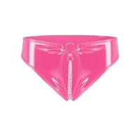 RUMAOZIA Calzoncillos bóxer eróticos para hombre de piel sintética, pantalones cortos de aspecto mojado, pantalones cortos para hombre, ropa de club, sexy, cintura elástica, pantalones cortos con