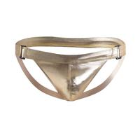 RUMAOZIA Calzoncillos para hombre, ropa interior sexy, cómodos, transpirables, elásticos, de microfibra, ropa interior atractiva, tanga, tanga, tanga, tanga baja, dorado, M