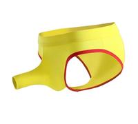 RUMAOZIA Calzoncillos tipo bóxer para hombre, de algodón, con funda para el pene, calzoncillos divertidos, estilo retro, ropa interior hipster, tanga elástica, erótica, transpirable, cintura media