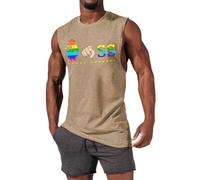 RUMAOZIA Camiseta de tirantes para hombre, de algodón, multicolor, con bandera de arcoíris, arcoíris, CSD LGBT-Q, con tolerancia de amor, camiseta de verano sin mangas, camiseta deportiva ligera, O