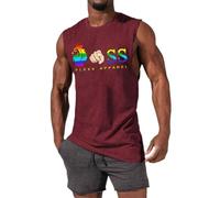 RUMAOZIA Camiseta de tirantes para hombre, de algodón, multicolor, con bandera de arcoíris, arcoíris, CSD LGBT-Q, con tolerancia de amor, camiseta de verano sin mangas, camiseta deportiva ligera, O
