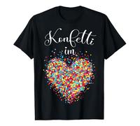 RUMAOZIA Camiseta para hombre, disfraz de carnaval, confeti, corazón, disfraz, fiesta, festival, divertida, discoteca, carnaval, camiseta divertida, O negro., M