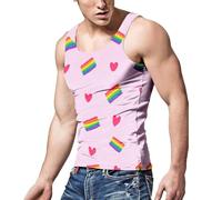 RUMAOZIA Camiseta Tank Top de Arcoíris para Hombre Bandera del Arcoíris Camiseta Tank para Hombre CSD LGBT-Q Amor Tolerancia LGBTQ Camiseta Orgullo Deporte Chaleco de Arcoíris Mes del Orgullo Gay LGBT