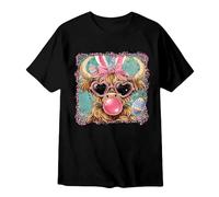 RUMAOZIA Camisetas de algodón para hombre, diseño de conejito de Pascua, coqueta, estética, Happy Easter Day, camiseta colorida con gráficos de festivales, camiseta cómoda, suave, transpirable, O
