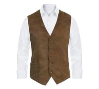 RUMAOZIA Chaleco de traje para hombre negro corte regular chaleco cuello en V básico sin mangas traje de negocios boda chaleco con 5 botones hombres chaleco casual clásico básico de traje, café, M