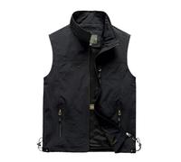 RUMAOZIA Chaleco de verano para hombre, ligero, para exteriores, tallas grandes, chaleco de pesca, chaleco de caza, sin mangas, chaqueta de camping, chaleco de trabajo, transpirable, deportivo,