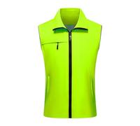RUMAOZIA Chaleco ligero softshell para hombre y mujer, chaleco para correr a prueba de viento, chaleco transpirable, chaleco sin mangas, ligero sin mangas, chaqueta con cremallera para exteriores,
