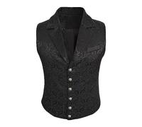 RUMAOZIA Chalecos navideños para hombre Slim Fit Smoking Chaleco de Traje sin Mangas Estampado de alces de una sola fila Navidad Vacaciones Vestido de Negocios Chaleco Chaleco Cuello V Chaleco Fiesta