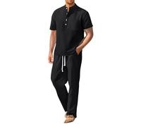 RUMAOZIA Chándal de dos piezas para hombre de algodón Tai Chi, uniforme de artes marciales, transpirable, manga corta, uniforme de meditación, uniforme de meditación, traje de Kung Fu chino, traje
