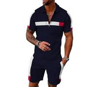 RUMAOZIA Chándal deportivo para hombre, ropa de calle, ropa de verano, conjunto corto, 2 piezas, ropa deportiva, traje deportivo, traje de deporte, traje de dos piezas, pantalones cortos y camiseta