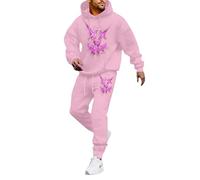 RUMAOZIA Chándal para hombre Halloween Chándal de 2 piezas con capucha y pantalones de chándal Smiling Face Smile Trend Fashion Streetstyle Print Y2K Hip Hop Tracksuit Baggy Streetwear Sportanzug