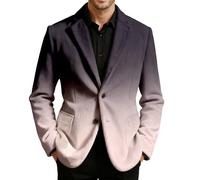 RUMAOZIA Chaqueta de traje para hombre, chaqueta de pana para hombre, chaqueta retro de gradiente, elegante chaqueta de traje, corte estrecho, corte regular, chaqueta de ocio, para hombre, monocolor