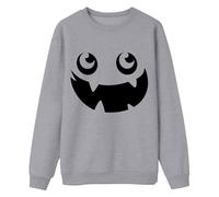 RUMAOZIA Halloween Langarmshirt Herren Pullover mit Lustig Motiv Sweat Regular Fit Baumwolle Pullovers Outdoor Rundhals Sweatshirt Leicht bequeme Sweatshirts Streetwear Weich Langarmshirt, gris, L