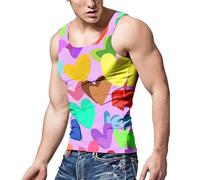 RUMAOZIA Pride Outfit Camiseta de tirantes para hombre, de algodón, multicolor, con bandera de arcoíris, CSD LGBT-Q, con tolerancia de amor, LGBTQ, camiseta para deporte, chaleco gay LGBT, O Púrpura