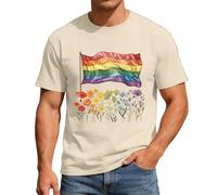 RUMAOZIA Pride Outfit Herren Kurzarm T-Shirts LGBT Regenbogen Flagge Gay Bi Queer Pride Liebe LGBTQ Camisetas Cutted Shirts Gym Verano Oversize Baumwolle Casual Top Tolerancia, Rainbow Kleidung Outfit
