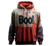 RUMAOZIA Sudadera con capucha para hombre para amantes de la conversación de Halloween, sudadera con capucha de manga larga, sudadera con capucha suelta, herida de sangre, suéter con capucha, rojo