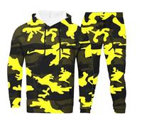 RUMAOZIA Traje de camuflaje militar para hombre, sudadera con capucha y pantalones, uniforme del ejército, disfraz de soldado de camuflaje, 2 unidades, sudadera con capucha y pantalones de jogging