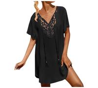 RUMAOZIA Vestido de playa para mujer, bikini de verano, vestido de playa, pareos, vestido de playa, túnica de playa, poncho de playa, blusa de playa, mujer, tiempo libre, túnica de playa, cómodo