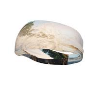 Rumbling Ocean Palm Trees - Diadema deportiva para hombres y mujeres, banda deportiva para tenis, baloncesto, correr, gimnasio