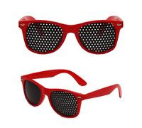 Rumgug 2 Piezas Gafas Estenopeicas Antifatiga, Anteojos Estenopeicos Unisex Gafas Reticulares Antimiopía, Pinhole Glasses de Rejilla Antifatiga de Corrección de la Visión Perforadas
