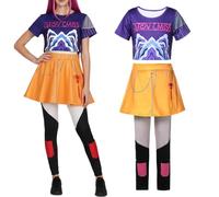 Rumi K-pop disfraz infantil, Disfraz demon Zoey Mira, k-pop, cosplay demon hunter carnaval y Halloween; conjunto inspirado idol asiática (Lila Mira, 7-9)