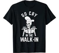 rumin Men's Go Cry in The Walk in Funny Chef Cooking Waiter Gifts T-Shirt T-Shirt Black XL