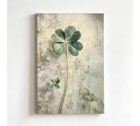 Rumlly Póster vertical rústico vintage con trébol de cuatro hojas, adecuado para dormitorio y oficina (70 x 100 cm, sin marco)