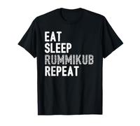 Rummikub Eat Sleep Rummikub Repeat Tile Game Divertido Camiseta